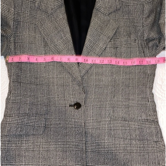 Jones New York 10 Tweed Jacket Black&White,Single-Breasted Detailing sleeve cuff - Picture 4 of 14